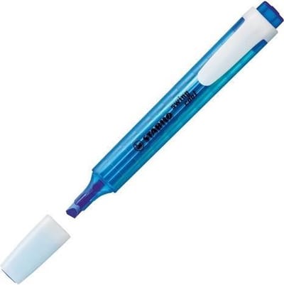 STABILO swing cool - Markeerstift - Perfect Voor Onderweg - Koningsblauw - Doos 10 Stuks