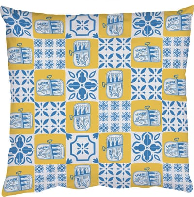 Sierkussens - Kussentjes Woonkamer - 50x50 cm - Zee - Geel - Blauw - Wit
