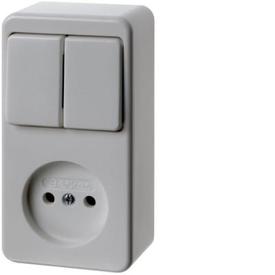 Hager Berker Combinatieschakelaar Contactdoos Zonder Massacontact Serie - 61673549 - E3H9A