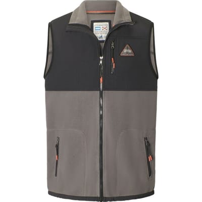 Jan Vanderstorm herren Fleecebodywarmer - 52/54 - zwart - Plus Size