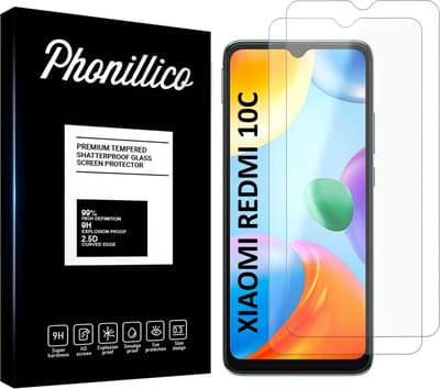 Screenprotector voor Xiaomi Redmi 10C - 2 stuks Beschermglas van glas Transparante glazen schermbeschermfolie