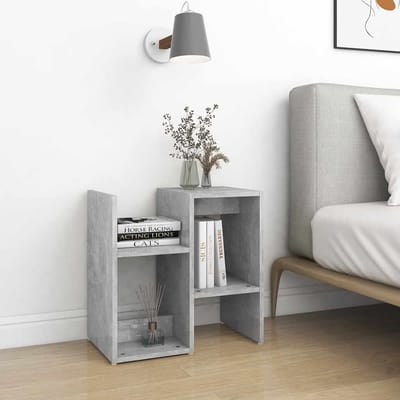 vidaXL - Nachtkastje - 50x30x51,5 - cm - bewerkt - hout - betongrijs
