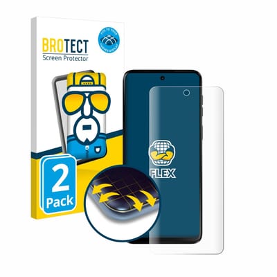 BROTECT - Screenprotector voor Motorola Moto G55 - Folie Beschermfolie transparant volledig dekking - 2 Stuks