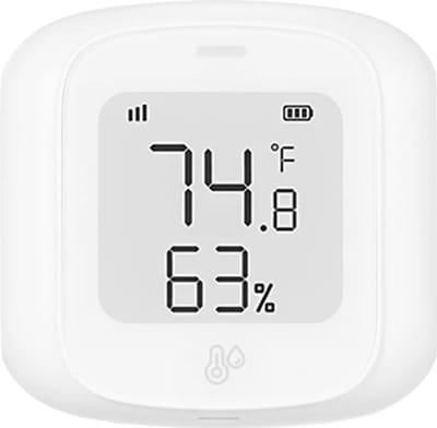 Slimme Hygrometer - Temperatuurmeter Vochtigheidssensor - Omgevingsmonitoring - APP Waarschuwingen - 51 x 51 x 16.5 mm - Wit