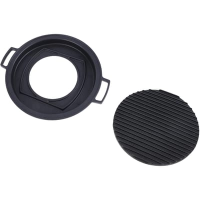 Japanse Mini Hibachi Grill Aluminiumlegering Japanse Stijl Barbecue Grill Tafelblad Klein Draagbaar Houtskoolgrill Groot L black