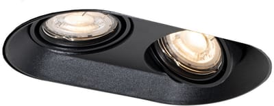 QAZQA dept - Moderne Inbouwspot - 2 lichts - L 27 cm - Zwart - Woonkamer | Slaapkamer | Keuken