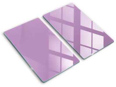 Wallfluent Glazen Snijplanken - Paars Snijplanken Glas - 2 stucks 30 cm x 52 cm - Paars Snijplanken van Glas - Snijplank van Glas - Glazen Snijplank Voor Keuken - Antislip Glazen Snijplank