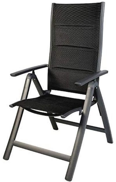 Verstelbare Tuinstoel met Hoge Rugleuning - Inklapbaar en Weerbestendig - Perfect voor Balkon en Tuin