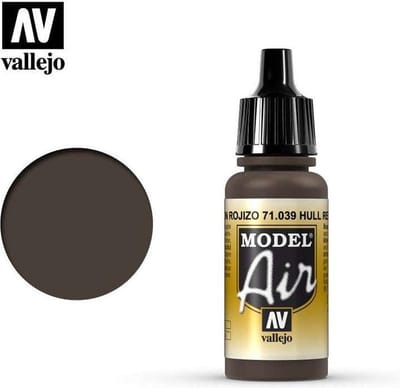Vallejo Hobbyverf Acrylverf - 71039 Model Air Hull Red - Acryl Verf flesje - 17 ml