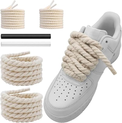 Schoenveters Snaren voor Air Force 1, 10 mm Ronde Katoenen Grove Schoenveters Vervanging Veters voor Sneakers