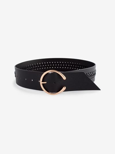 Next - Dames - Brede riem met vlechtdetail - Zwart