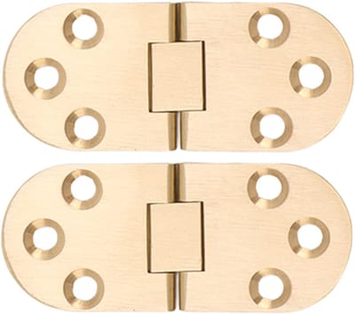 Vouwbare Flip-top Scharnier voor 180 Graden, Ronde Rand, Geschikt voor Naaimachines en Meubels, Inclusief Schroeven, 2 Stuks (2.0mm/0.08inch)