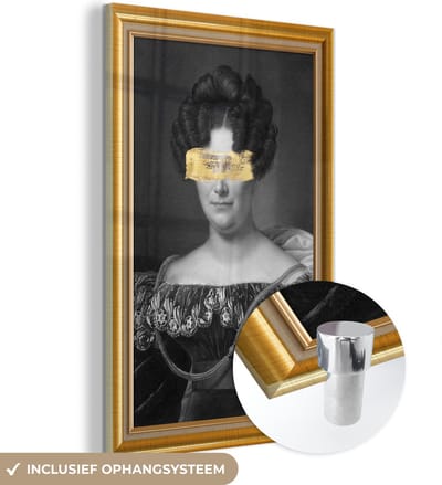 MuchoWow® Glasschilderij 40x60 cm - Schilderij acrylglas - Oude meesters - Kunst - Verf - Lijst - Foto op glas - Schilderijen