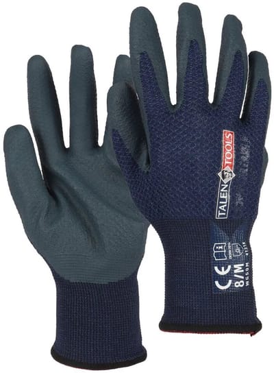 Talen Tools - Werkhandschoenen - Comfort - Gerecycled - Maat S - Donkerblauw