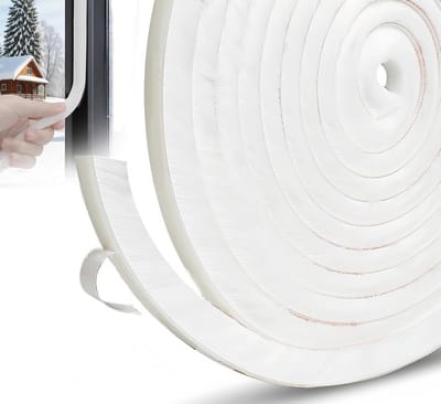 Draught Excluder voor Deuren en Ramen - 5m Zelfklevende Borstelweerstrip in Wit
