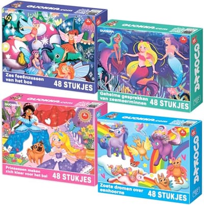 Kleurrijke Puzzel voor Kinderen van 4 tot 6 Jaar - Puzzel met Zeemeerminnen en Eenhoorns - Educatief Speelgoed voor Jongens en Meisjes