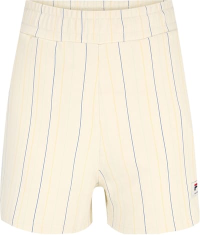Fila dameskorte broek Tebra High Waist Shorts Antique White/Multicolor Irregular Striped