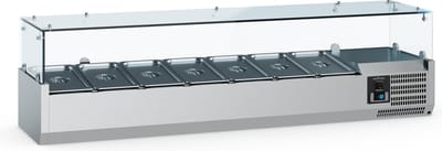 Ecofrost Opzetkoelvitrine 5x 1/4 GN - RVS - 1200mm