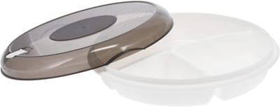 Plasticforte Magnetron schaal met vakjes - deksel en ventiel - kunststof - 24 x 6,5 cm - opwarmen