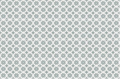 Wallfluent Tegelstickers - Geometrische Bloemen In Een Gaas Tegelfolie - Set van 24 stuks 10 x 10 cm - Grijs Keuken Tegelstickers - Achtergronden En Patronen Tegelstickers WC