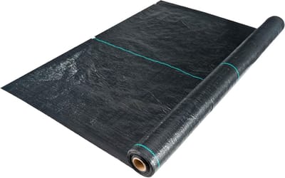 Onkruidvlies - Wegedoek - Tuin beschermen - Waterdoorlatend geweven vlies - 1 x 25 m - Zwart