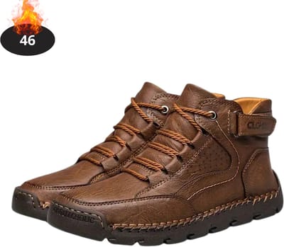 Livano Schoenen Heren - Hoge Sneakers - Comfortabel - Casual - Volwassen - Donkerbruin - Maat 46