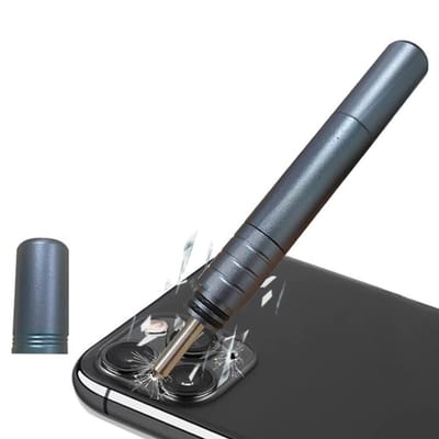 Dailygoods- Glasbreker Auto - Verstelbare Sterkte - Hoge Precisie - Duurzaam - Geschikt voor Mobiele Telefoon - 114x13,8mm - Glasbreekpen