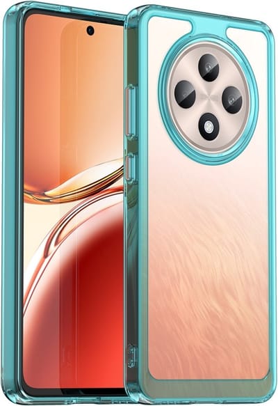 Coverup Hoesje - Geschikt voor OPPO Reno12 F 5G Hoesje - Coverup Transparant ShockProof TPU Back Cover - Blauw
