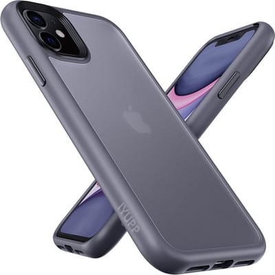 IYUPP Hoesje Geschikt voor iPhone 11 Hoesje - Shockproof Back Cover - Grijs Wit Transparant