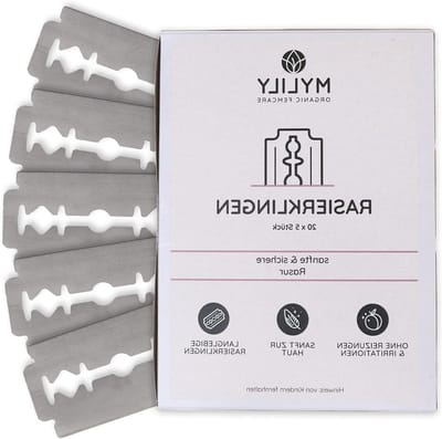 Scheermesjes Dames - Plastic-vrij Scheermes - Zero Afval Scheren - Roestvrij Staal - 5 of 100 Stuks