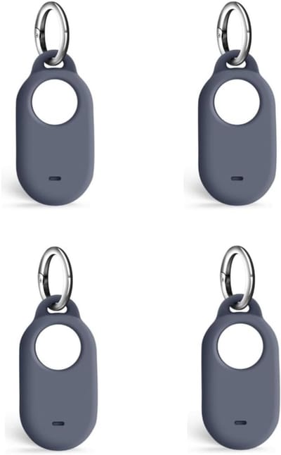 Silicone Beschermhoes voor SmartTag 2 - Schokbestendig, Krasbestendig en Makkelijk Toegankelijk - Veilige Pasvorm in Grijs, Perfect voor Slimme Tracking
