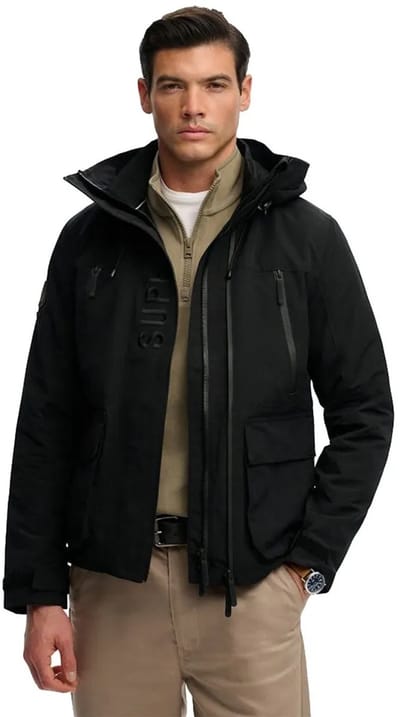 Superdry - Ultimate Geborduurd Windbreaker Jack met Capuchon - Heren