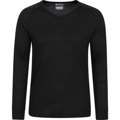 Mountain Warehouse Heren Talus V Hals Thermo Top (Zwart)