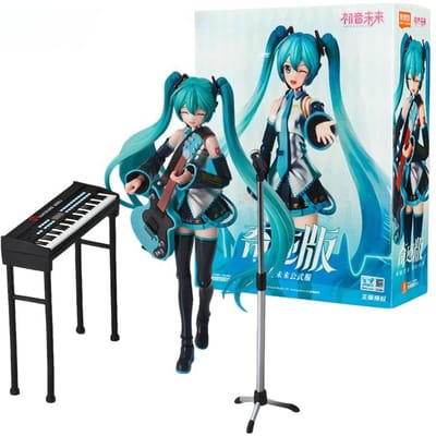 Nieuwste Originele Hatsune Miku Miracle Edition Actiefiguren Officiële Kostuum Display Beweegbare Gewrichten Decoratie Verzameling Speelgoed black