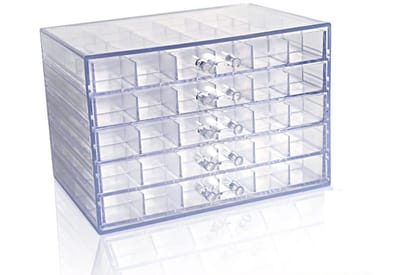 Opbergdoos, geboorde katoenen stuk doos, nagelwinkel desktop set opbergdoos, 120 raster sieraden opbergdoos