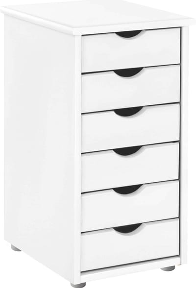 Gava-Commode met 6 laden in grenen wit