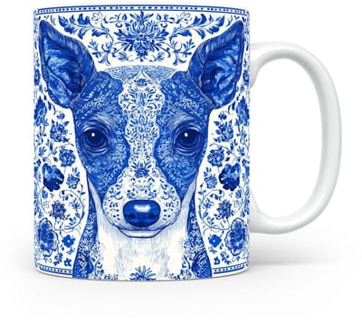 Mok Muntjac hond Beker voor koffie of tas voor thee, cadeau voor dierenliefhebbers, moeder, vader, collega, vriend, vriendin, kantoor, opa, oma, hond, kerst, sinterklaas, verjaardag
