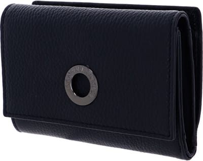 MANDARINA DUCK Portemonnee Mellow Leather Wallet with Flap Dress Blue Blauw