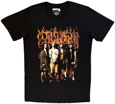 Pantera - Flames Heren Tshirt - S - Zwart