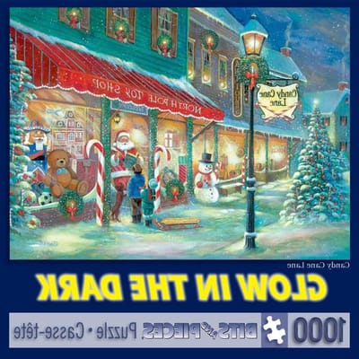 Glow in the Dark Puzzel - Kerstpuzzel Feestdagen - Ontspannende Hobby - Glow-in-the-dark effect - 51cm x 69cm - Rood