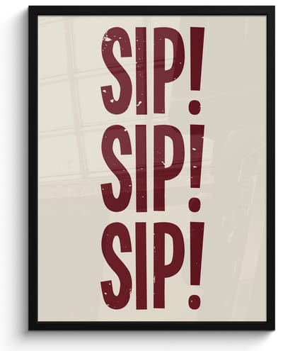 Fotolijst inclusief poster - Posterlijst 50x70 cm - Posters - Japandi - Vintage - Decoratie - Rood - Foto in lijst - Keuken decoratie muur - Wanddecoratie accessoires - Muurdecoratie - Schilderijen