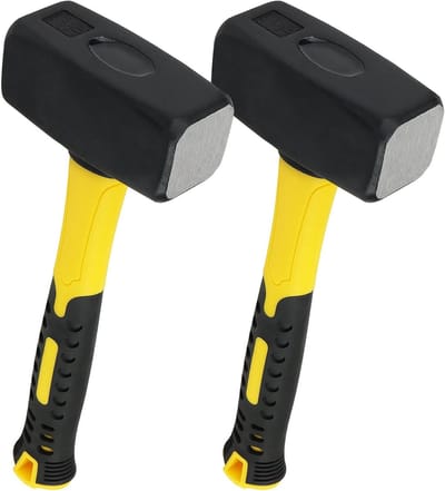 Set van 2 Handschoenen en 1500 g Sledgehammer met Fiberglass Handvat voor Metselwerk en Bouwprojecten