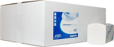 Euro Products | Vouwhanddoekjes 2-laags | Interfold | Cellulose | 22 x 32 cm | 3200 stuks