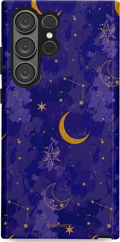 Casetastic Hoesje Geschikt voor Samsung S23 Ultra - Stijlvolle Beschermende Duo-layer Case - Sterrennacht