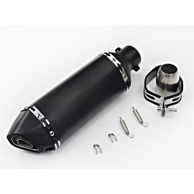 3851mm Motorfiets Uitlaatdemper Pijpen Slip-on Geluiddemper Roestvrij Staal Eindpijp Hoog zwart