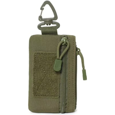 Portefeuille de taille pour l'alpinisme en plein air, la randonnée, les loisirs quotidiens, sac de rangement portable à fermeture éclair, petit sac, sac banane multifonctionnel vert