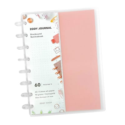 Zody Shop Discbound Bullet Journal A5 Roze – Notitieboek A5 voor Volwassenen – Hervulbaar Planner, Dagboek & Bullet Journal