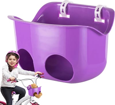 Poppenzitje Fiets - Speelgoed Fietsaccessoire - Pop Vervoeren - Veiligheidsgordel Ingebouwd - 21x15x14 cm - Paars