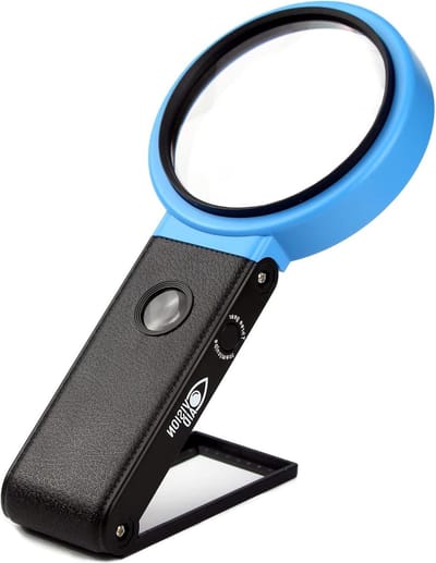 Handsfree vergrootglas met 21 LED-verlichting voor munten-sieraden ambachten hobby 40X loep - Vergrootglas voor senioren lezen horloge reparatie solderen sluiten Loepbril