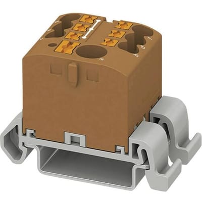 Phoenix Contact 3273208 Verdeelblok 25.2 mm Spanveer Bruin 10 stuk(s)